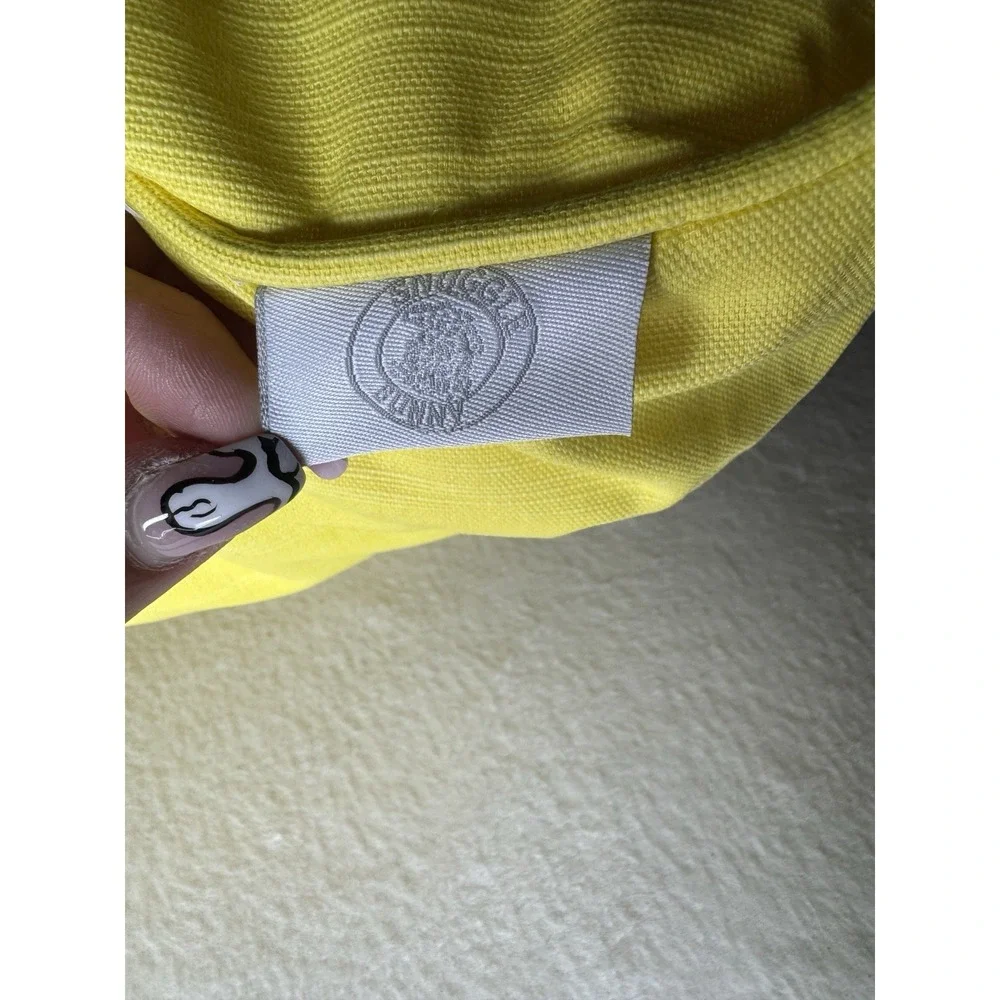 Pottery‎ Barn Yellow Watercolor White Bunny Rabbit Throw Pillow Decor RARE